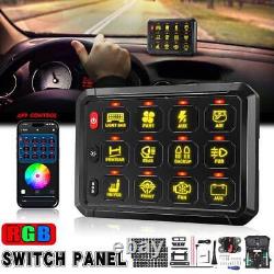 12V-24V 12 Gangs RGB Switch Panel APP LED On-Off Controller Relay System Kit