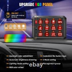 12V-24V 12 Gangs RGB Switch Panel APP LED On-Off Controller Relay System Kit