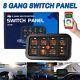 12V/24V 8 Gang RGB Control Switch Panel LED Relay Kit For Offroad Jeep Truck SUV