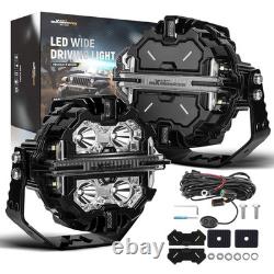 178W Glossy Black LED Driving Pod Lights For Off Road SUV White Amber DRL IP68