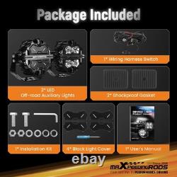 178W Glossy Black LED Driving Pod Lights For Off Road SUV White Amber DRL IP68