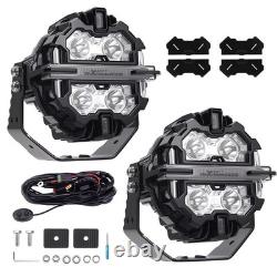 178W Glossy Black LED Driving Pod Lights For Off Road SUV White Amber DRL IP68