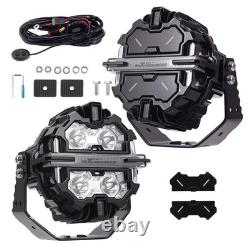 178W Glossy Black LED Driving Pod Lights For Off Road SUV White Amber DRL IP68