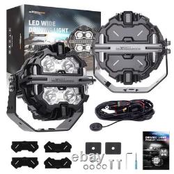 178W Glossy Black LED Driving Pod Lights For Off Road SUV White Amber DRL IP68