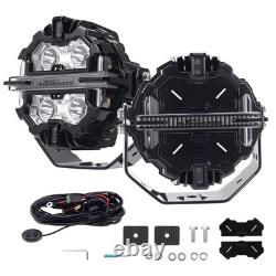 178W Glossy Black LED Driving Pod Lights For Off Road SUV White Amber DRL IP68