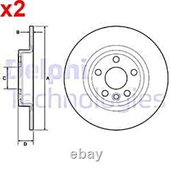 2X Brake Disc DELPHI Fits JAGUAR E-Pace LAND ROVER Discovery J9C1168