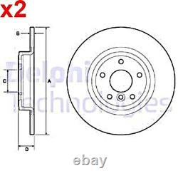 2X Brake Disc DELPHI Fits LAND ROVER Discovery Sport JAGUAR Xe T4N1742