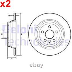 2X Brake Disc DELPHI Fits LAND ROVER Freelander 2 LR039935