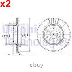 2X Brake Disc DELPHI Fits LAND ROVER Freelander SDB000080