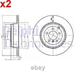 2X Brake Disc DELPHI Fits LAND ROVER Range Rover III LR011891