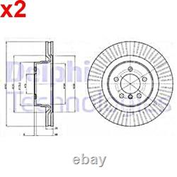 2X Brake Disc DELPHI Fits LAND ROVER Range Rover III SDB500181