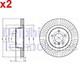 2X Brake Disc DELPHI Fits LAND ROVER Range Rover III SDB500181