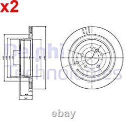 2X Brake Disc DELPHI Fits LAND ROVER Range Rover III Sport LR031844