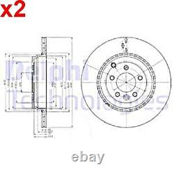 2X Brake Disc DELPHI Fits LAND ROVER Range Rover Sport LR016192