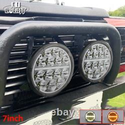 2pcs 9 Inch LED Work Light 12V Spotlight Headlight For Jeep Land Rover Defender