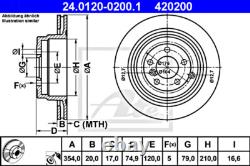 2x Brake Disc ATE Fits LAND ROVER Range Rover III LR017804