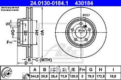 2x Brake Disc ATE Fits LAND ROVER Range Rover III SDB000200