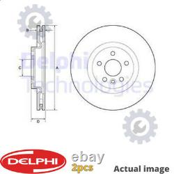 2x New Brake Disc For Land Rover Discovery Sport L550 204dtd 204dta Pt204 Delphi