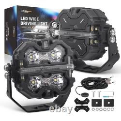 3.5 160W LED Pod Lights For Off Road Driving Spot Beam RGB DRL White Amber IP68