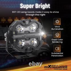 3.5 160W LED Pod Lights For Off Road Driving Spot Beam RGB DRL White Amber IP68