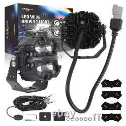 3.5 160W LED Pod Lights For Off Road Driving Spot Beam RGB DRL White Amber IP68