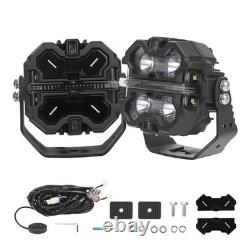 3.5 160W LED Pod Lights For Off Road Driving Spot Beam RGB DRL White Amber IP68