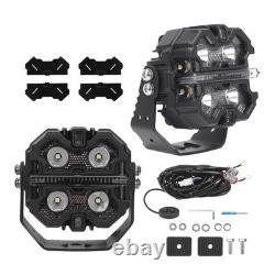 3.5 160W LED Pod Lights For Off Road Driving Spot Beam RGB DRL White Amber IP68