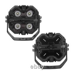 3.5 160W LED Pod Lights For Off Road Driving Spot Beam RGB DRL White Amber IP68
