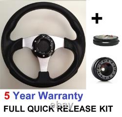 300mm Steering Wheel & Boss Kit For Land Rover Honda 29 Spline Quick Release