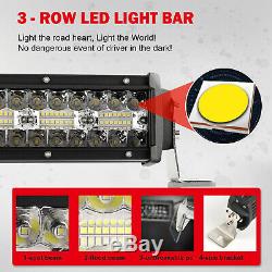 32inch off road led light bar led lights 12v + 2x Pods led work light + harness