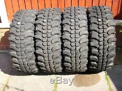 4 X Extreme Off Road Tyres With Land Rover Steel Wheels 31-10-50-15