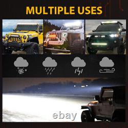 42INCH Quad Row LED Light Bar Spot Flood Offroad Work Driving Lamp ATV UTV Boat