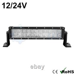 4D 13.5 72w LED Light Bar Combo IP68 Driving Light Alloy Off Road 4WD Boat