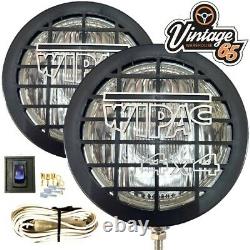4X4 Off-Road Driving Lamps Wipac 6 Stainless Steel Grilles 100w + Wiring Kit