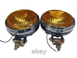 4X4 Spot Lights Lamps Large 5 Off-Road Waterproof 55w With Covers Yellow