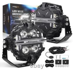 5 212W LED Driving Light Spot Beam RGB DRL For SUV 4X4 ATV Off Road Round IP68