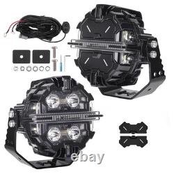5 212W LED Driving Light Spot Beam RGB DRL For SUV 4X4 ATV Off Road Round IP68