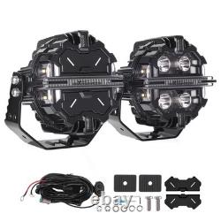 5 212W LED Driving Light Spot Beam RGB DRL For SUV 4X4 ATV Off Road Round IP68