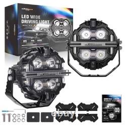 5 212W LED Driving Light Spot Beam RGB DRL For SUV 4X4 ATV Off Road Round IP68