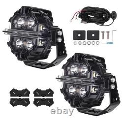 5 212W LED Driving Light Spot Beam RGB DRL For SUV 4X4 ATV Off Road Round IP68