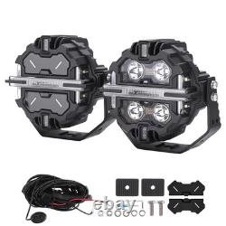 5 LED Work Light Pods 212W Spot RGB DRL IP68 For Marine ATV UTV 4WD Off Road