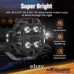 5 LED Work Light Pods 212W Spot RGB DRL IP68 For Marine ATV UTV 4WD Off Road