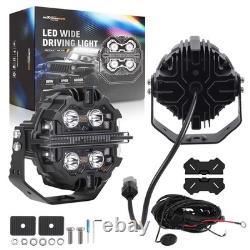 5 LED Work Light Pods 212W Spot RGB DRL IP68 For Marine ATV UTV 4WD Off Road