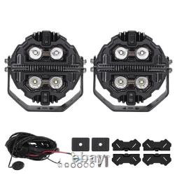 5 LED Work Light Pods 212W Spot RGB DRL IP68 For Marine ATV UTV 4WD Off Road