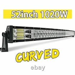 52 42 32 22inch Curved LED Light Bar Flood Spot Combo Led Work Light For Offroad