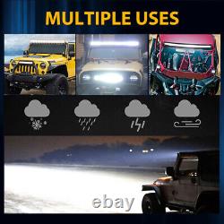 52Inch 1980W Quad Row Curved LED Light Bar Spot Flood Combo Offroad FOG +Wiring