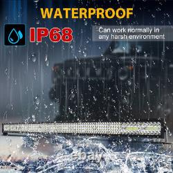 52inch 1480W Quad Row LED Work Light Bar OffRoad Spot Flood Combo Driving SUV 50