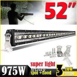 52inch 975W Led Work Light Bar Flood Spot Combo Offroad Driving For Ford 5054