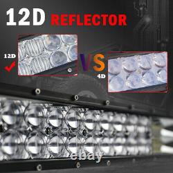 52inch LED Work Light Bar Straight Spot Flood Offroad Roof Driving Truck SUV 4WD