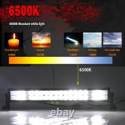 52inch LED Work Light Bar Straight Spot Flood Offroad Roof Driving Truck SUV 4WD
